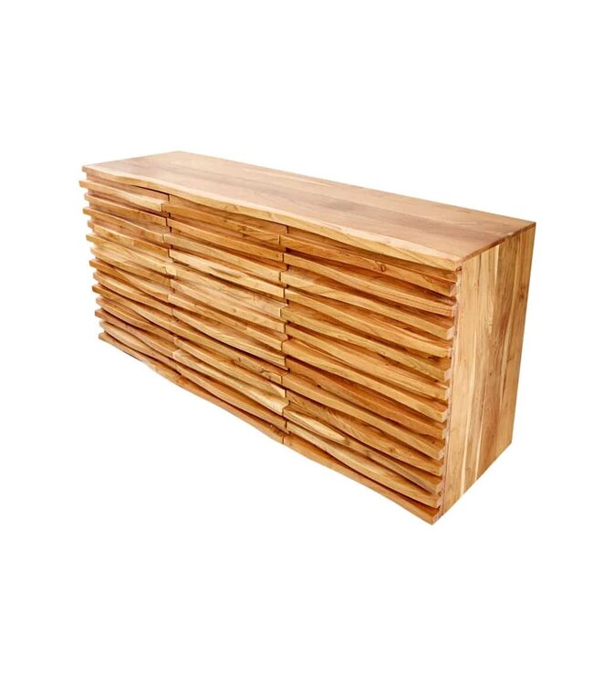 Invicta Interior Massief dressoir RELIEF 160 cm acaciahout met uitgewerkt front - 39736