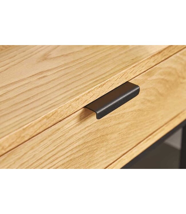 Invicta Interior Industrieel nachtkastje ELEMENTS 40cm eiken bijzettafel met lade - 39710