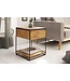 Invicta Interior industrieele bijzettafel SCORPION 40cm wild eiken nachtkastje met lade - 39709