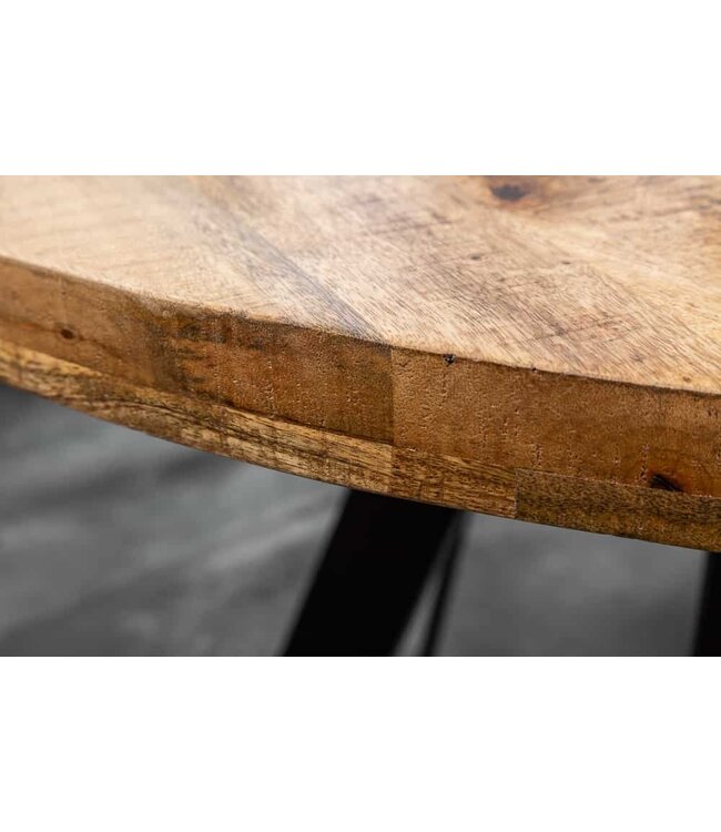 Invicta Interior Massieve eettafel IRON CRAFT 120cm rond naturel mangohout - 39584