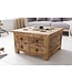 Invicta Interior Massieve salontafel IRON CRAFT Mangohouten kist van 70 cm met lades - 39580