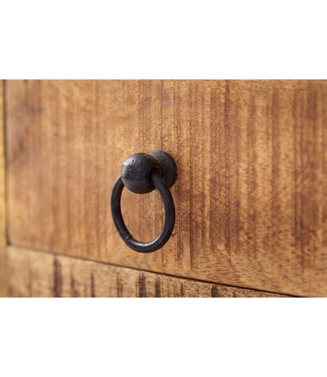 Invicta Interior Massieve salontafel IRON CRAFT Mangohouten kist van 70 cm met lades - 39580