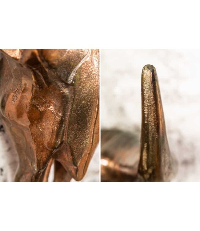 Invicta Interior Design schedel MATADOR 70cm gevlamd koper aluminium wanddecoratie - 39533