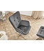 Invicta Interior Design fauteuil MR. LOUNGER grijs chroom fluweel in hoogte verstelbaar draaibaar retro - 39511