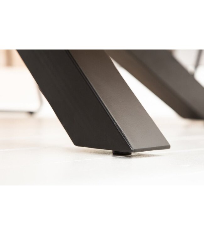 Invicta Interior Massieve industrieele eettafel GALAXIE 180cm mangohouten stervormig frame - 39443