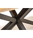 Invicta Interior Massieve industrieele eettafel GALAXIE 180cm mangohouten stervormig frame - 39443