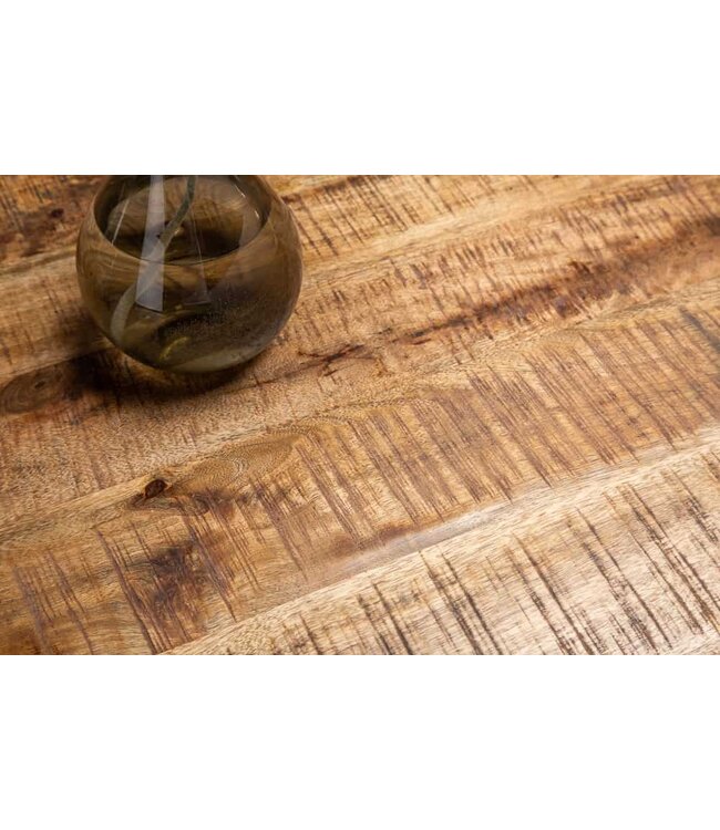 Invicta Interior Massieve industrieele eettafel GALAXIE 180cm mangohouten stervormig frame - 39443