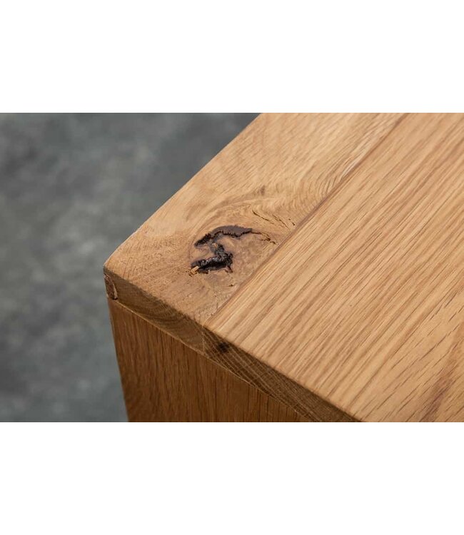 Invicta Interior Massief tv-meubel LIVING EDGE 160cm wild eiken geolied boomrand lowboard - 39434