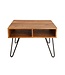 Invicta Interior Handgemaakte salontafel SCORPION 60cm massief sheeshamhout met opbergruimte Hairpin Poten - 39384