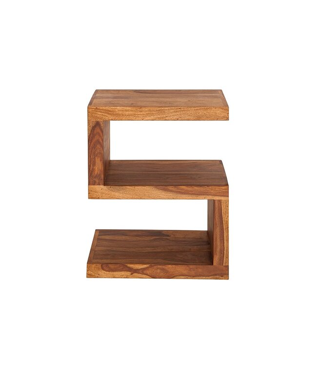 Invicta Interior Handgemaakte bijzettafel S 60cm massief sheeshamhout verstelbaar - 39382