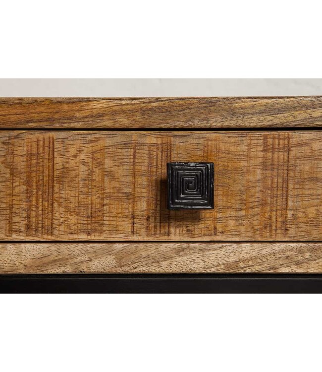 Invicta Interior Massieve salontafel IRON CRAFT 100cm mangohout met lade - 39293