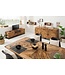 Invicta Interior Massieve eettafel INFINITY HOME 200cm naturel zwart mangohout industrieel design X-frame - 39288