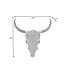 Invicta Interior Extravagante wanddecoratie EXOTIC BULL 57cm zilveren mangohouten stierenkop - 39091