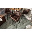 Invicta Interior Retro barstoel LOFT 100cm antiek bruine barkruk met armleuning - 39082