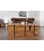 Invicta Interior Massief houten salontafel BODEGA 100 cm Sheesham steenafwerking barkast voor thuis - 39060