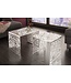 Invicta Interior Handgemaakte salontafel ABSTRACT 49cm set van 2 zilver in Gap-design - 38965