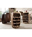 Invicta Interior Authentiek wijnrek BODEGA 60cm naturel grenen wijnvat Shabby Chic - 38964