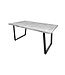 Invicta Interior Moderne eettafel LOFT 160cm grijs betondesign zwart metalen poten sledeonderstel Industrieel - 38956