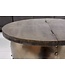 Invicta Interior Ronde salontafel DRUMP STORAGE 70cm grijs zilver mangohout met opbergruimte handgemaakt Industrieel - 38948