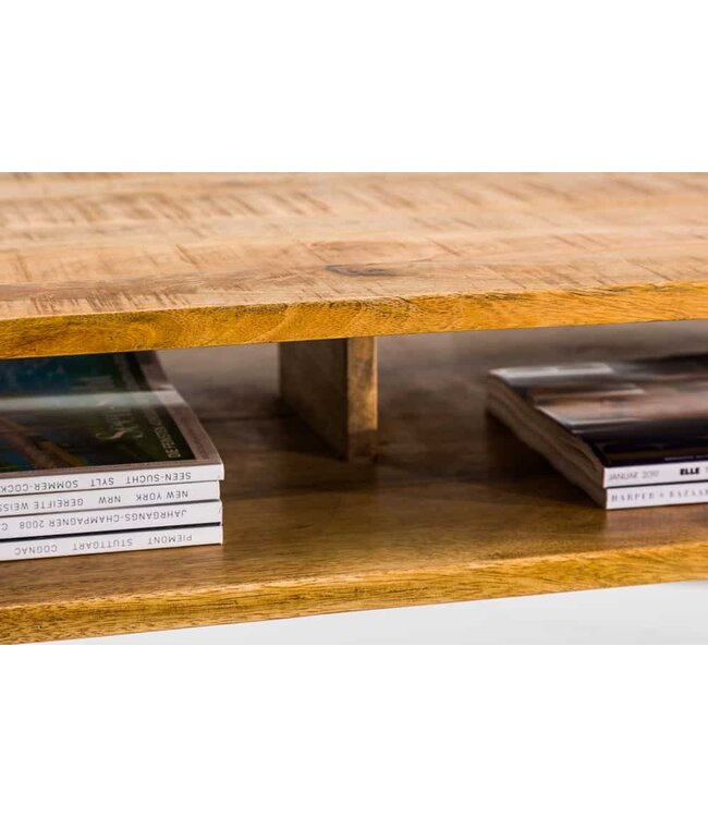 Invicta Interior Massieve salontafel SCORPION 100cm naturel mangohouten haarspeldpoten - 38947