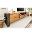 Invicta Interior Massief tv-meubel THOR 200cm wild eiken geolied lowboard in industrieel design - 38810