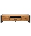 Invicta Interior Massief tv-meubel THOR 200cm wild eiken geolied lowboard in industrieel design - 38810