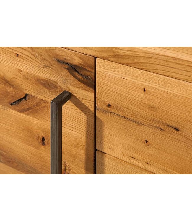 Invicta Interior Massief dressoir THOR 200cm wilde eik geolied in industrieel design - 38809