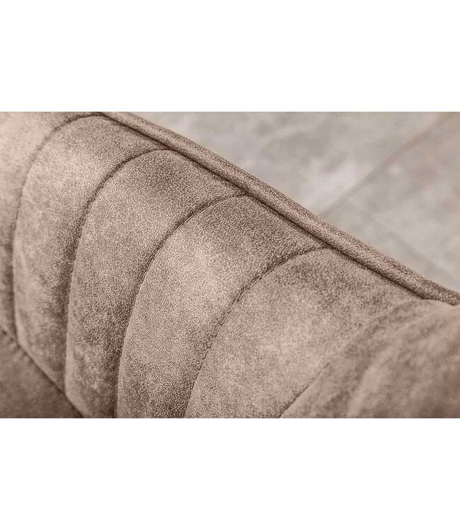 Invicta Interior Elegante armleuningstoel TURIJN vintage taupe met decoratieve stiksels - 38790