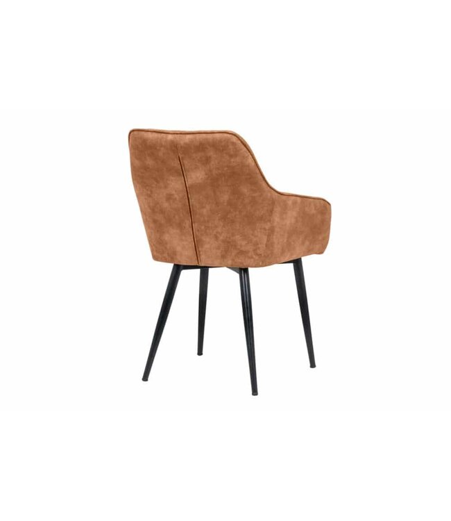 Invicta Interior Elegante armleuningstoel TURIJN vintage lichtbruin met decoratieve stiksels - 38789