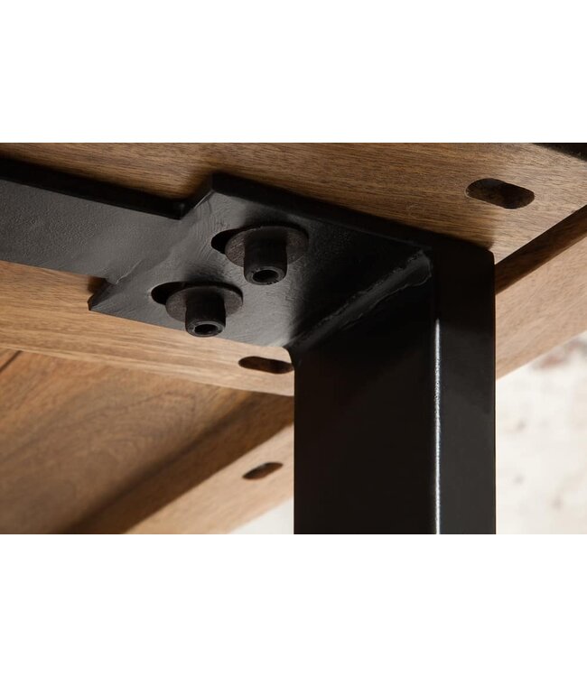 Invicta Interior Massieve bartafel IRON CRAFT Bartafel van natuurlijk mangohout, 120 cm, industrieel ontwerp - 38668