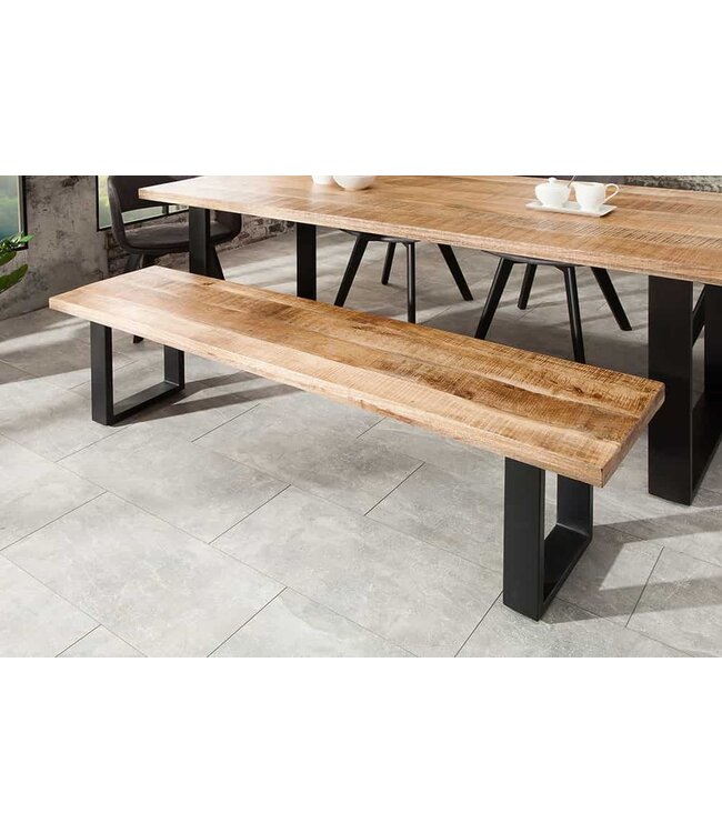 Invicta Interior Design bank IRON CRAFT 170cm mangohout ijzer industrieel design - 38666