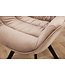 Invicta Interior Design stoel THE DUTCH COMFORT champagne grijs fluweel retro stijl met armleuningen - 38596