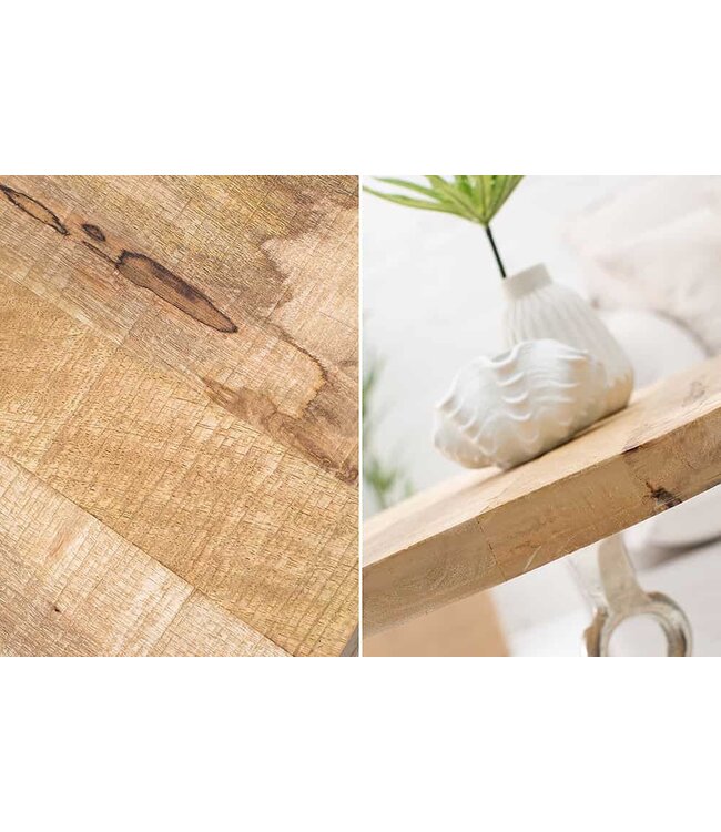 Invicta Interior Maritiem design bijzettafel SEVEN SEAS 50cm anker met mangohouten blad - 38542