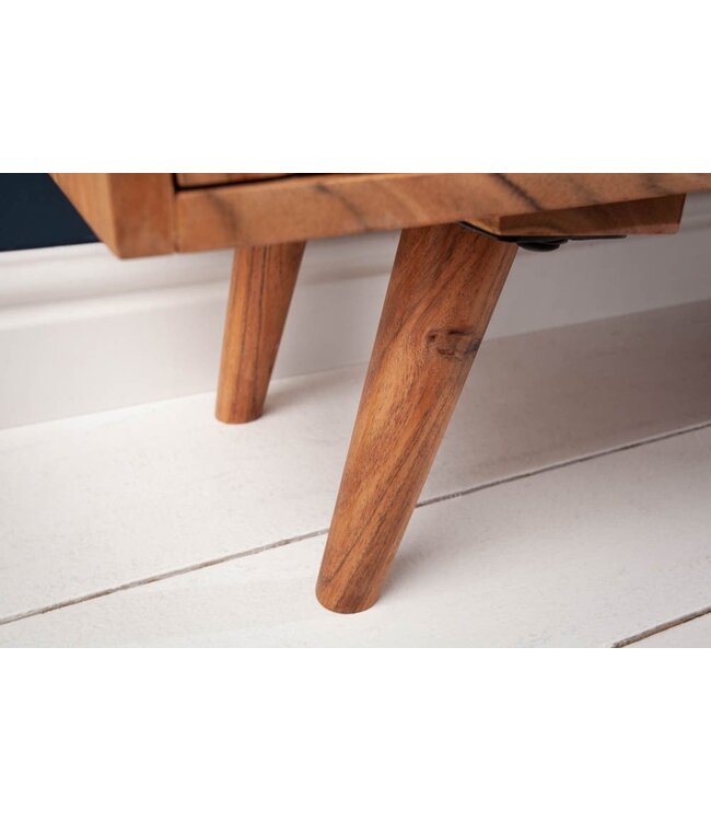 Invicta Interior Massief TV-meubel MYSTIC LIVING 140cm natuurlijk acacia 3D oppervlak massief hout - 38423