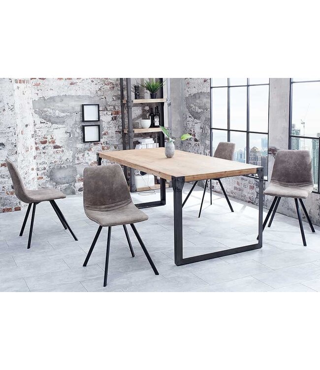 Invicta Interior Retro stoel AMSTERDAM STOEL taupe grijs design klassieker - 38366