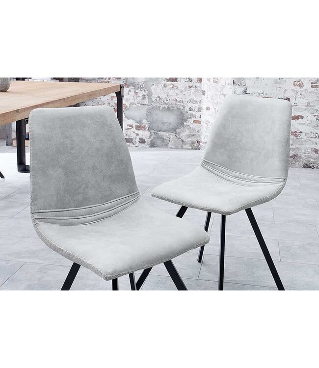 Invicta Interior Retro stoel AMSTERDAM CHAIR steengrijs design klassieker - 38364