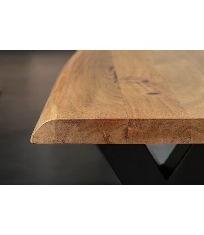 Invicta Interior Massieve boomstambank MAMMUT NATURE 160cm acaciahout 3,5cm dik blad - 38353