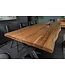 Invicta Interior Massief houten eettafel MAMMUT NATURE 240cm acaciaboom rand X-frame 6cm tafelblad - 38350