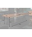 Invicta Interior Massief houten eettafel MAMMUT NATURE 240cm acaciaboom rand X-frame 6cm tafelblad - 38350