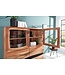 Invicta Interior Massief dressoir AMAZONAS 140cm acacia metalen vitrinekast boomrand - 38330