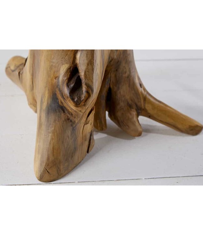 Invicta Interior Massieve bijzettafel ROOT 40cm teak met jaarringen - 38237