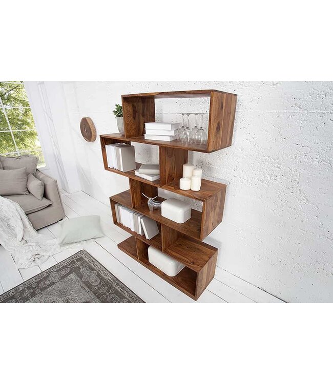 Invicta Interior Stevige plank MAKASSAR XL 150 cm Boekenkast met sheesham steenafwerking - 38117