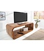 Invicta Interior Massief houten salontafel CUBUS 100cm Sheesham steenafwerking TV-bord retro design - 38032
