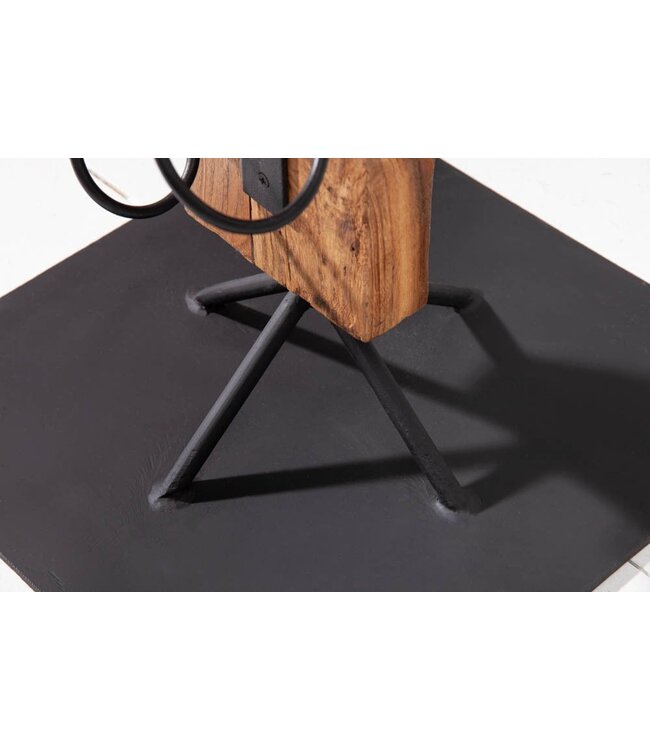 Invicta Interior Massief wijnrek BARRACUDA 140cm teakhouten rustieke flessenhouder - 37630