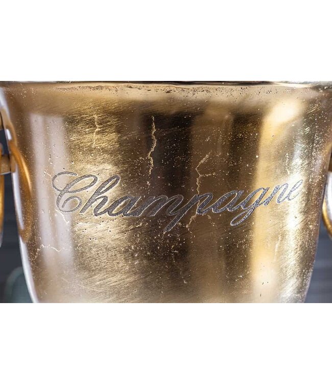 Invicta Interior Elegante champagnekoeler CHAMPAGNE 40cm gouden flessenkoeler - 37607