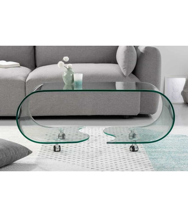 Invicta Interior Extravaganter Glas Couchtisch FANTOME 90cm transparent - 37256