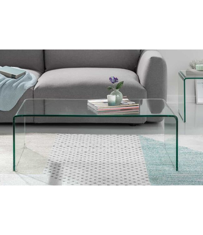 Invicta Interior Hoogwaardige set van 2 glazen salontafels FANTOME 100cm transparant - 37255