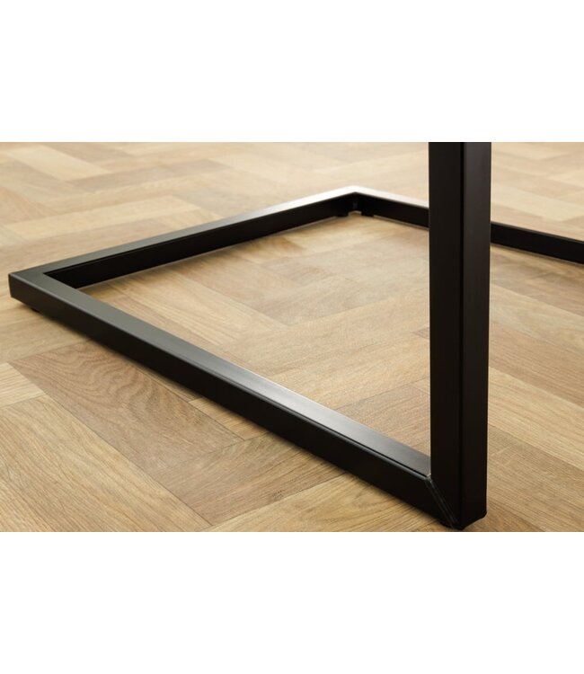 Invicta Interior industrieele sledestoel LOFT vintage bruine armleuningen ijzeren frame eetkamerstoel - 37081