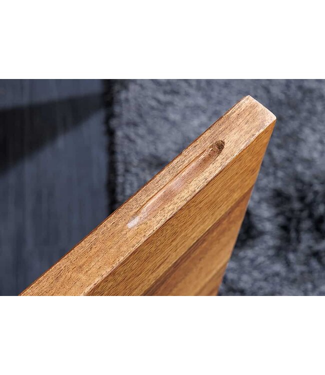 Invicta Interior Massief boomstamdressoir MAMMUT 170cm acacia sledeonderstel van roestvrij staal - 36555