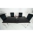 Invicta Interior Elegante design eettafel MODERN BAROK 180cm zwart roestvrijstalen opaalglas tafelblad - 36544